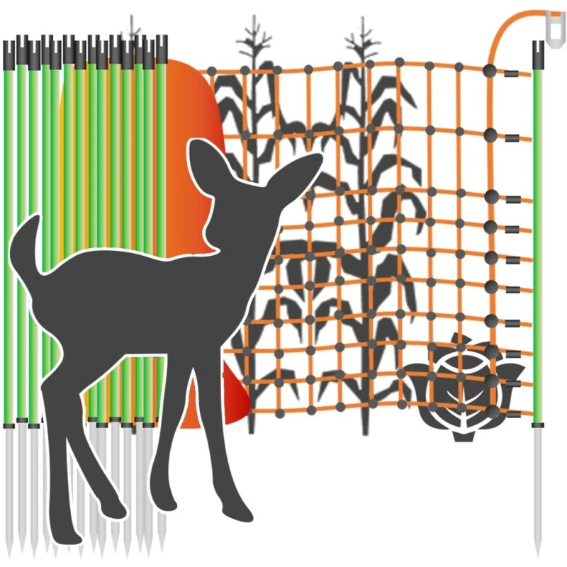 Ernteschutz Elektronetz »Euronetz« Elektrozaun · 50m 1 Spitze, 65cm 3 Ernteschutz Elektronetz »Euronetz« Elektrozaun · 50m 1 Spitze, 65cm