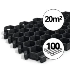 100x Paddockplatten »Rasenwaben« Zur Befestigung · 50x40cm