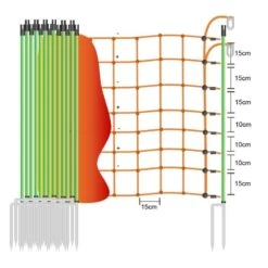 Plus-Minus Wolfsnetz »Euronetz« Elektrozaun · 50m 2 Spitzen, 90cm -Zucht-Tierbedarf Store plus minus euronetz wolfsnetz elektrozaun 50m 2 spitzen 90cm3