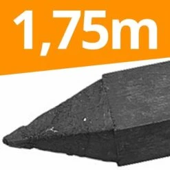 45 X Recycling Pfähle »Vierkant« 1,75m 9x9cm Palette