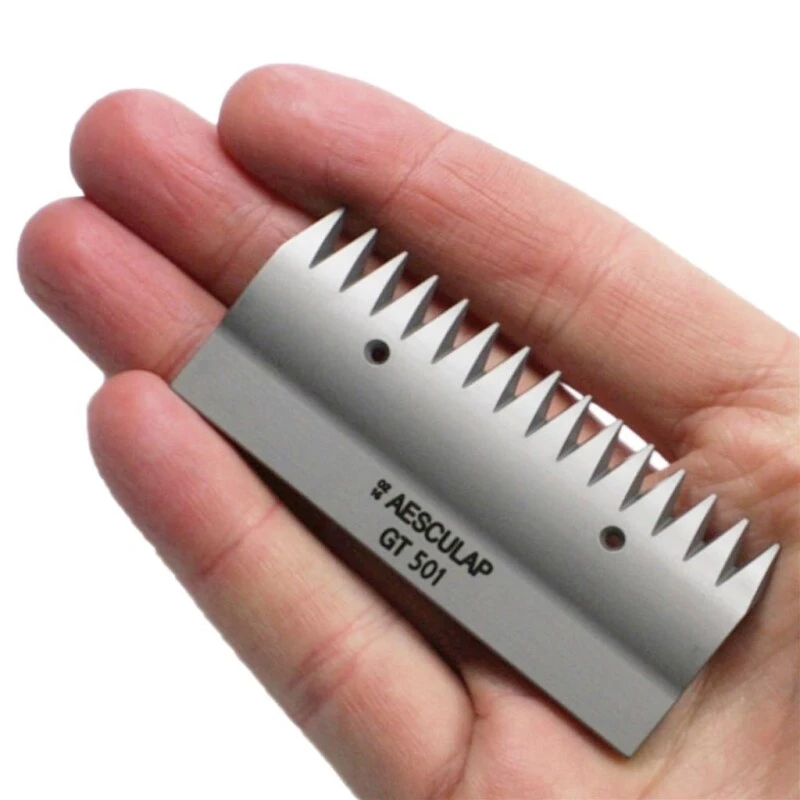 Scherkamm »Aesculap GT 501« Obere Schneidplatte 15 Zähne 4 Scherkamm »Aesculap GT 501« Obere Schneidplatte 15 Zähne – Bild 2