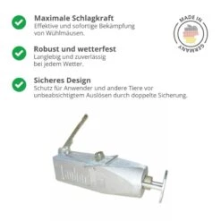 Wühlmaus Selbstschussfalle Auber »Set« Inkl. 50 Platzpatronen -Zucht-Tierbedarf Store selbstschussapparat auber set mit 50 platzpatronen3