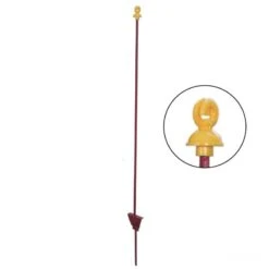 Weidepfähle »Doppelring« 10x, Metallpfähle · Rund 8mm, 105cm