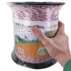Weidezaunlitze »Torero« Kunststofflitze · 1000m, Weiß-rot -Zucht-Tierbedarf Store weidezaunlitze torero kunststofflitze 1000m4