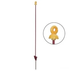 Weidezaunpfähle »Vollring« 60x, Federstahl Metall · Oval 5x10mm, 105cm