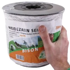 Weidezaunseil »Bison« Elektro Seil · 6mm, 200m, Weiß -Zucht-Tierbedarf Store weidezaunseil bison elektro seil 6mm 200m 14