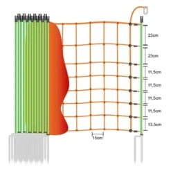 Schafzaun »Euronetz Torero Leitfix« Ziegenzaun · 50m 2 Spitzen, 106cm 11 Schafzaun »Euronetz Torero Leitfix« Ziegenzaun · 50m 2 Spitzen, 106cm -Zucht-Tierbedarf Store ziegenzaun euronetz elektrozaun 50m 2 spitzen 106cm3